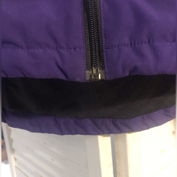 Colosseum Windbreaker LSU logo purple gray side Medium. Long arm & thumb hole - Picture 3 of 12